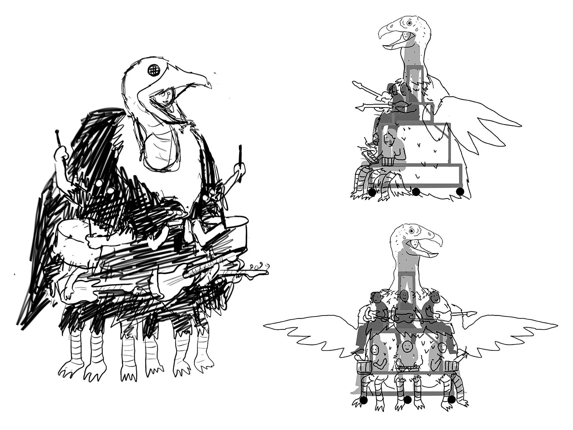 people-vultures_Drawings