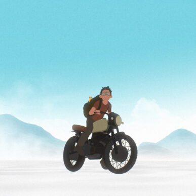 Still from Away an animated feature by Gints Zilbalodis